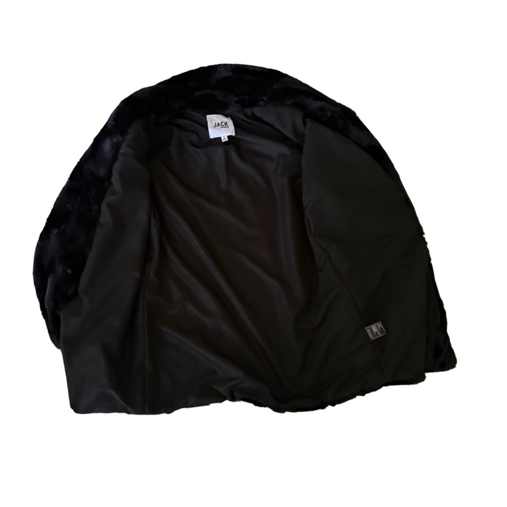 Jack by BB Dakota Elegant Black Faux Fur Jacket Size Small - Picture 8 of 14